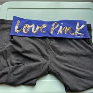 Y2K PINK fold over yoga pants